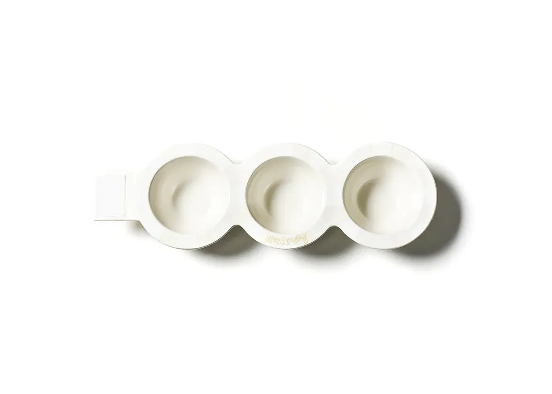 White Stripe Mini Happy Everything! Trio Bowl